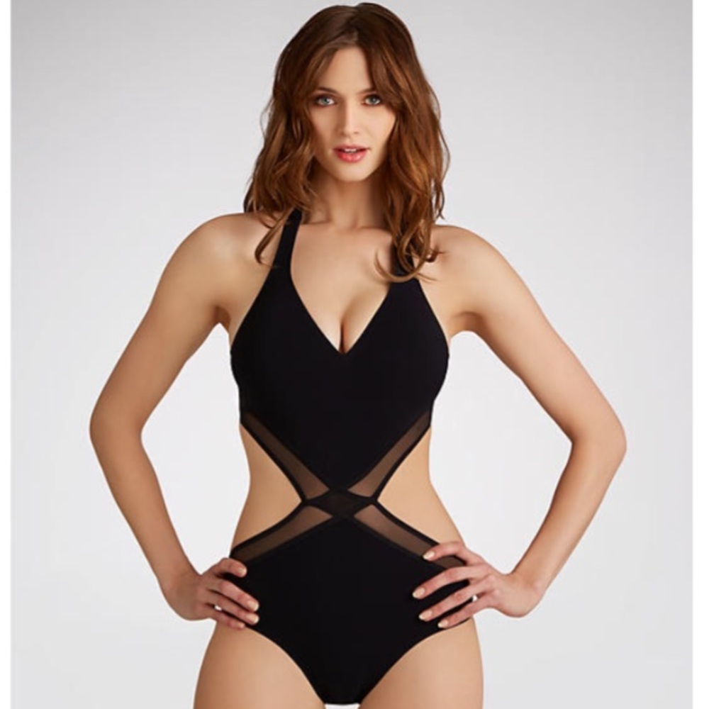 Profile by Gottex Black One Piece Bathing Suit 10